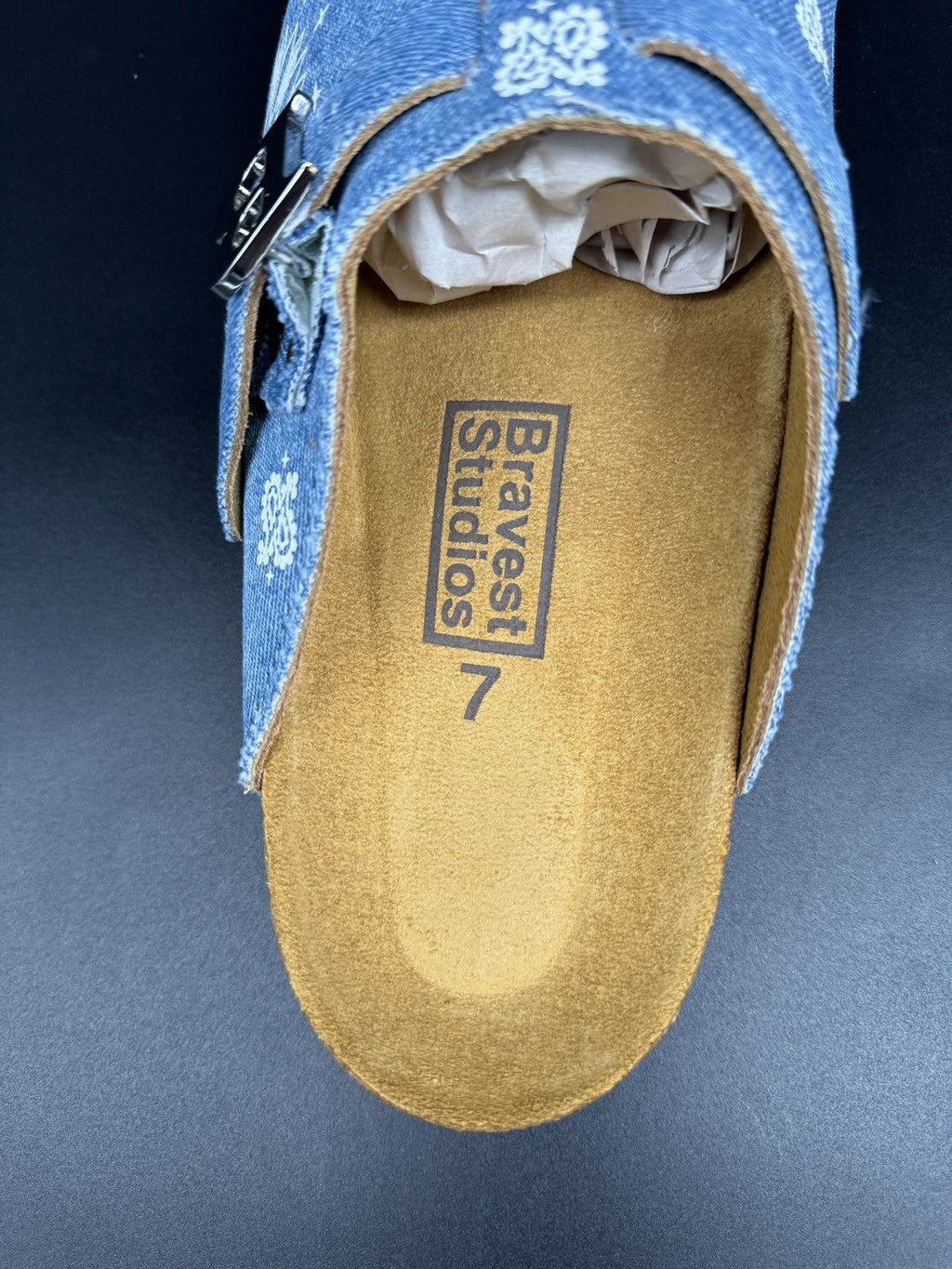 Bravest Studios Denim Paisley Clog